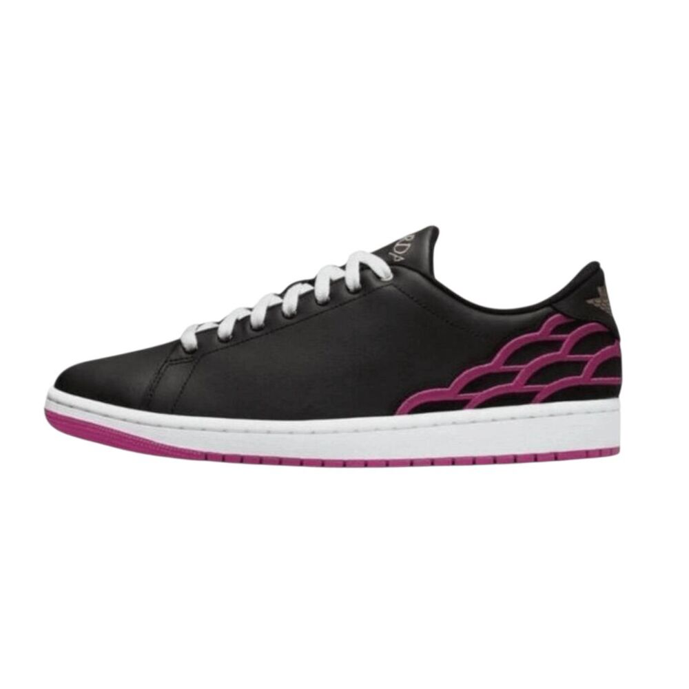 NIKE Air Jordan 1 Centre Court 'Black/Mystic Hibiscus' Sneakers Size 10.5